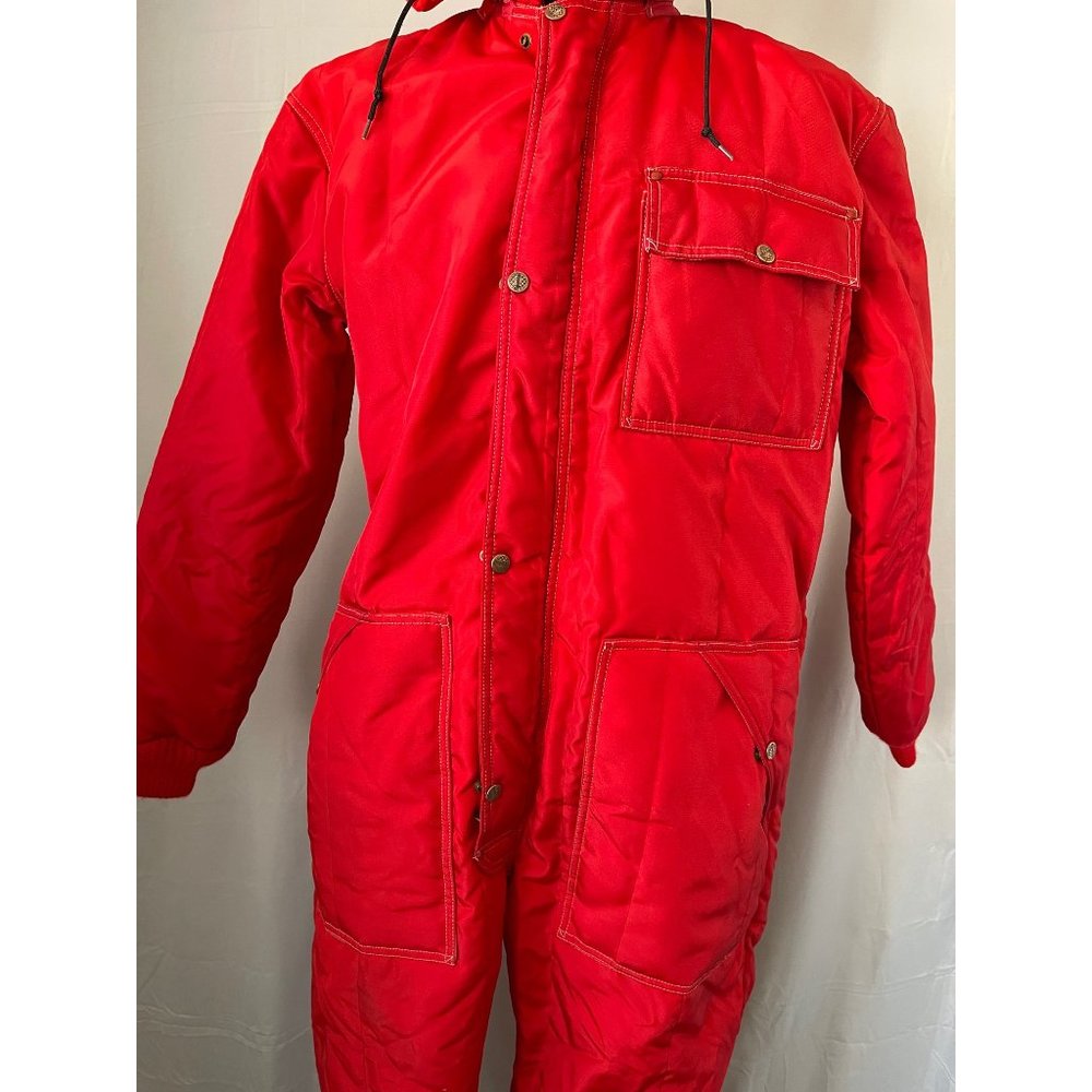 Vintage RefrigiWear Garment Red Insulated Overall/Suit - Picture 3 of 14